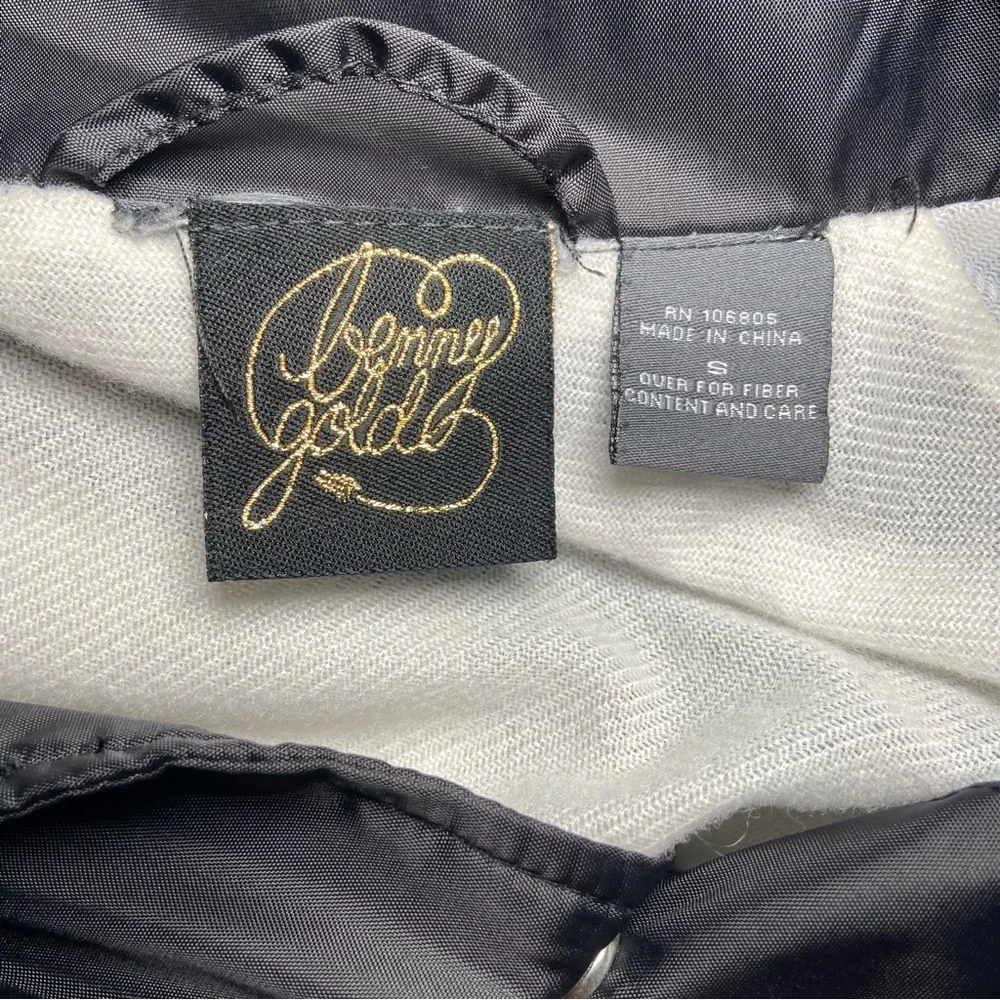 Benny Gold Coaches Windbreaker Jacket Stay Gold Airplane Patch Size Small Black